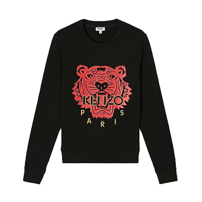 (Women) Kenzo Year of the Rat Tiger Crest Black Long Sleeve Sweatshirt (Women) FA52SW7054Z5-99