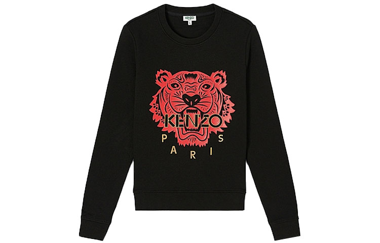 Order (Women) Kenzo Year of the Rat Tiger Crest Black Long Sleeve Sweatshirt (Women) FA52SW7054Z5-99