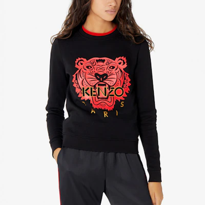 (Women) Kenzo Year of the Rat Tiger Crest Black Long Sleeve Sweatshirt (Women) FA52SW7054Z5-99 Lookbook (Women) Kenzo Year of the Rat Tiger Crest Black Long Sleeve Sweatshirt (Women) FA52SW7054Z5-99