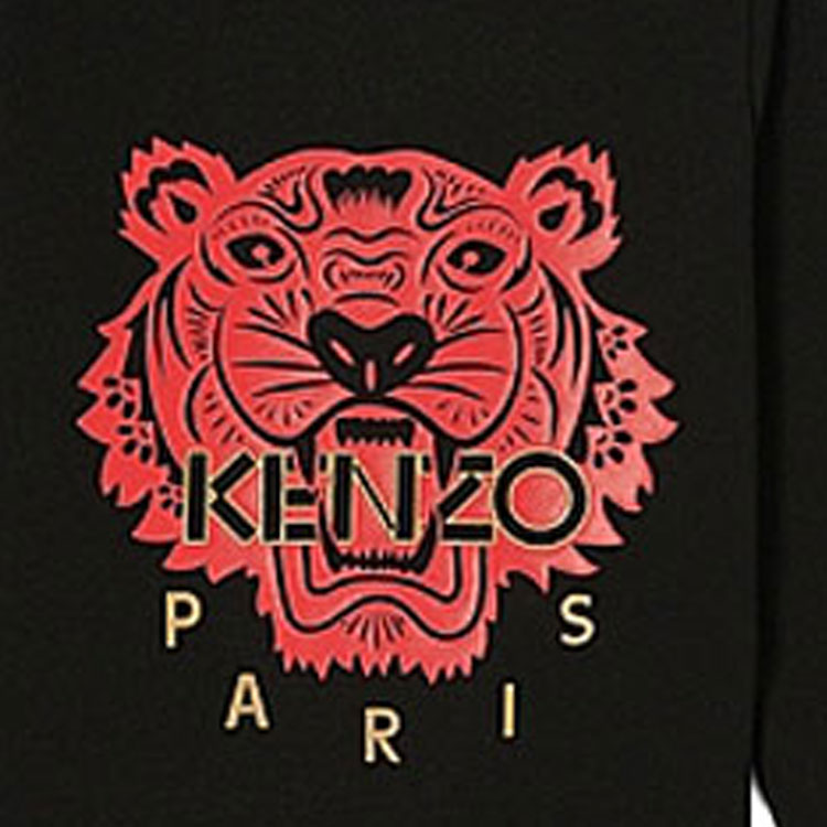 Sizing (Women) Kenzo Year of the Rat Tiger Crest Black Long Sleeve Sweatshirt (Women) FA52SW7054Z5-99