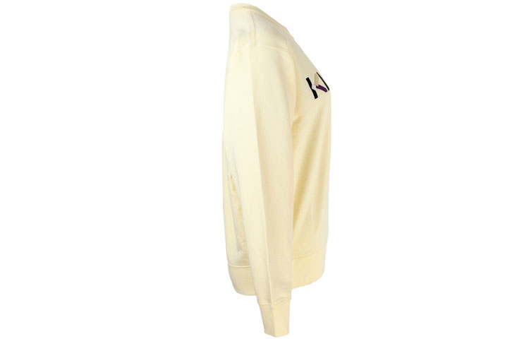 Shop (W) KENZO Kuning Logo Cetak Crewneck Pullover Sweatshirt FB62SW8204MO-04