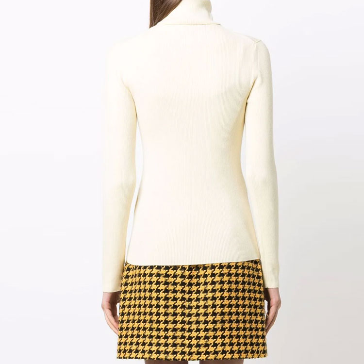 Purchase (W) 겐조 옐로우 터틀넥 울 스웨터 스몰 로고 패치. FB62PU6433TA-04