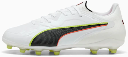 Buy (W) King 20 Pro FG/AG 足球鞋 PUMA 白色-亮紅色-黃色警戒 108461-01