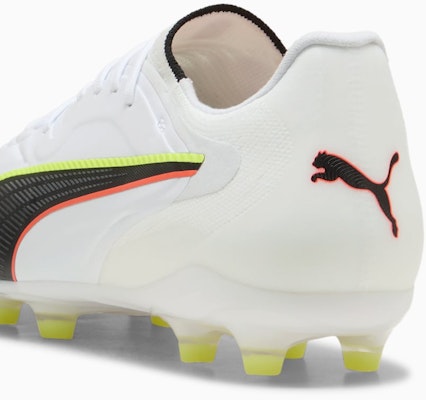 (Women) King 20 Pro FG/AG Soccer Cleats PUMA White-Glowing Red-Yellow Alert 108461-01 Lookbook (Women) King 20 Pro FG/AG Soccer Cleats PUMA White-Glowing Red-Yellow Alert 108461-01