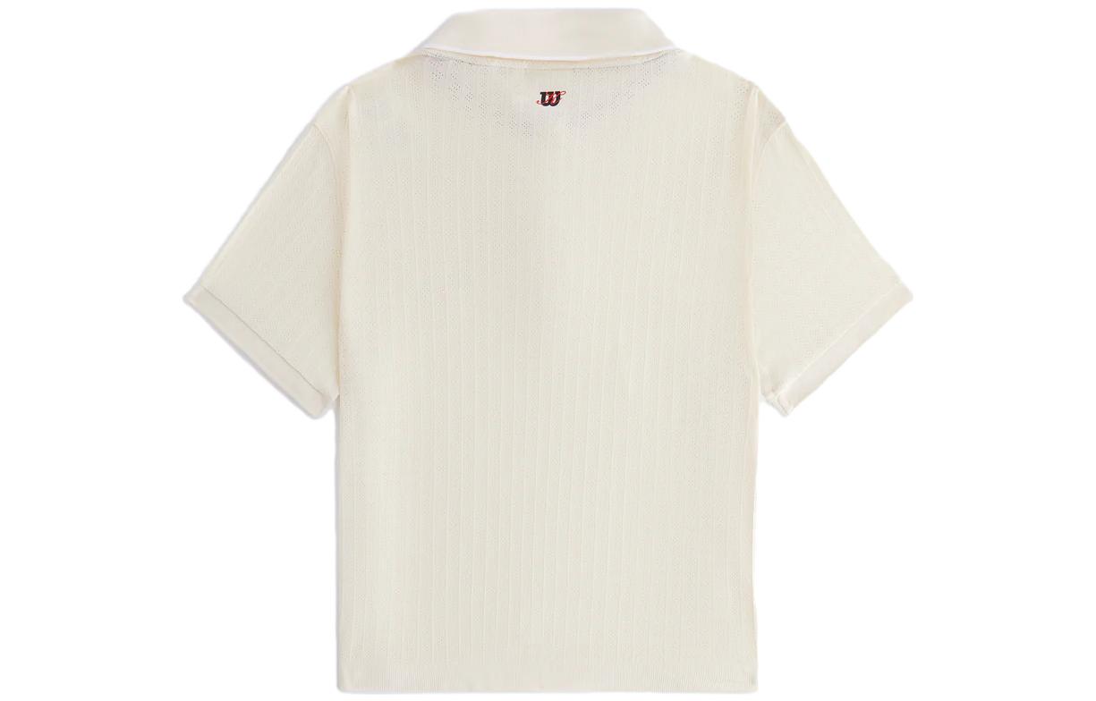 Lookbook (W) KITH x Wilson Baju Polo Lengan Pendek Cetakan Logo - Putih. w91w314130wwte