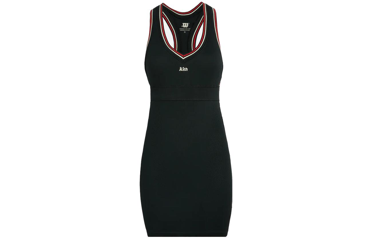 Order (W) KITH x Wilson Logo Baju Tanpa Lengan Hitam Koleksi Kolaborasi. W91W314329WBKA