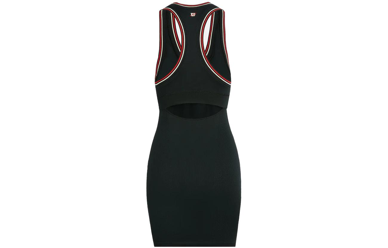 Lookbook (W) KITH x Wilson Logo Baju Tanpa Lengan Hitam Koleksi Kolaborasi. W91W314329WBKA