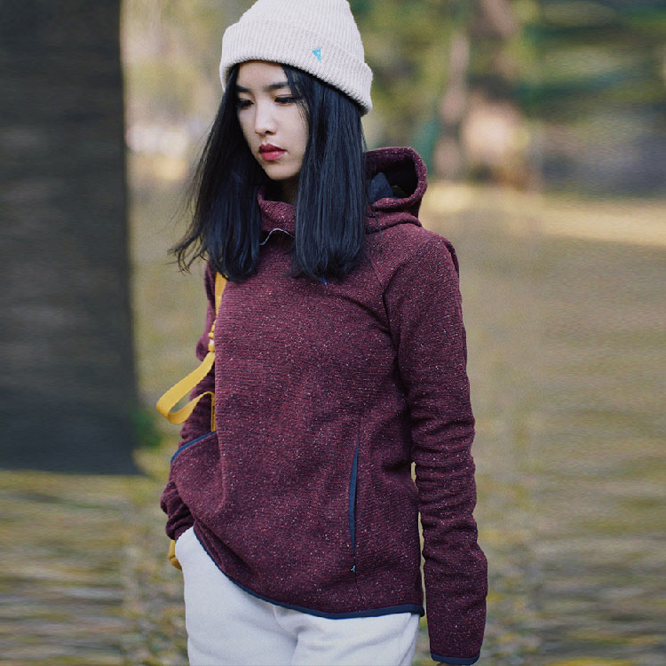 Sizing (W) KLATTERMUSEN Falen 羊毛连帽羊毛混纺抓绒卫衣 20619W