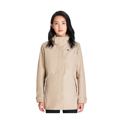 (Women) KOLON SPORT 24Nature Waterproof Windproof Fleece Lined Hooded Jacket LKGJ1WN132