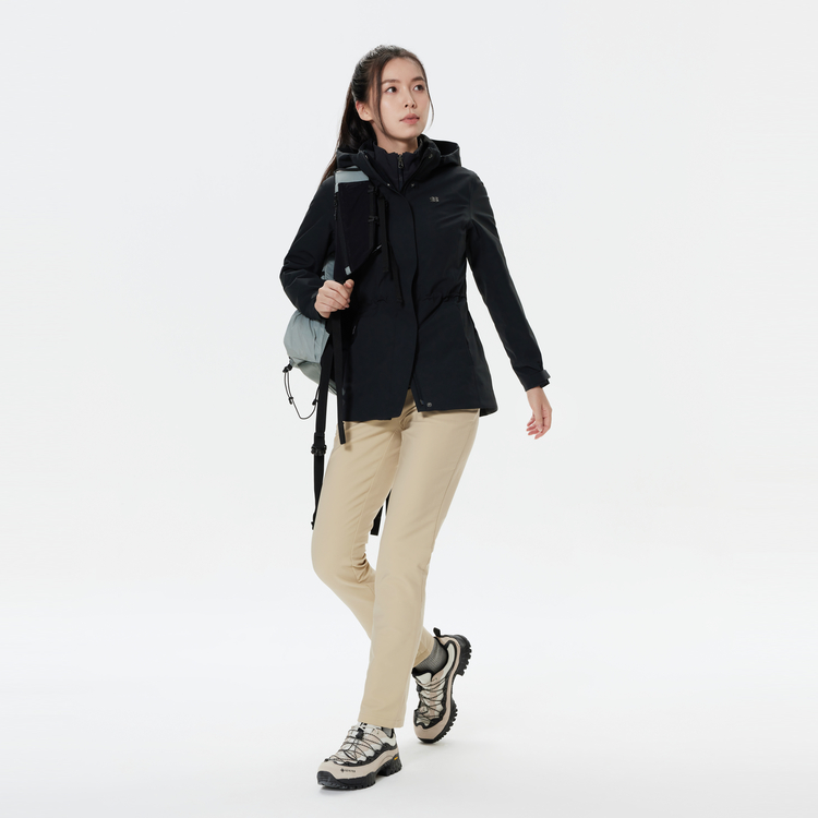 Sizing (W) KOLON SPORT 3イン1 防水防風 ハイキング ソフトシェル ジャケット LKJK4WNT16