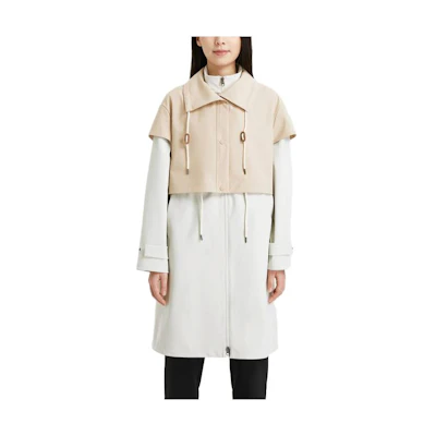 (Women) KOLON SPORT Waterproof Windbreaker Jacket Beige Outdoor Camping LKJK3ST528