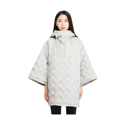 (Women) Kolon Sport Camping Series White Hooded Goose Down Jacket Outdoor Warm LKDJ3WTK42
