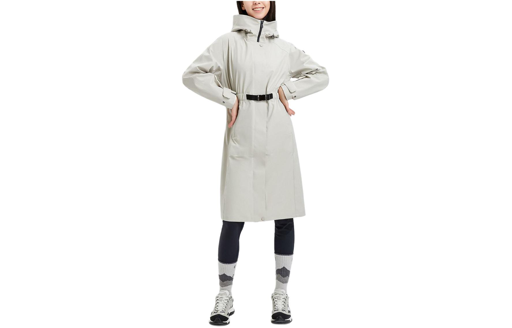 (Women) KOLON SPORT Long Hooded Waterproof Windbreaker Jacket LKGJ3ST906