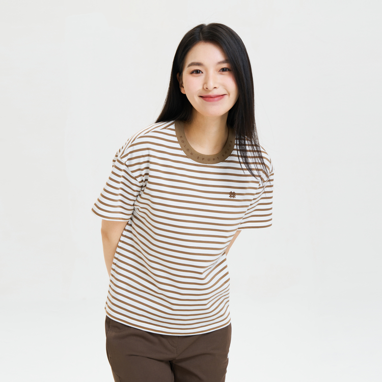 Shop (W) 可隆运动吸湿条纹休闲短袖T恤 LKRT4MT716