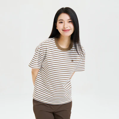 (W) 可隆运动吸湿条纹休闲短袖T恤 LKRT4MT716 Shop (W) 可隆运动吸湿条纹休闲短袖T恤 LKRT4MT716