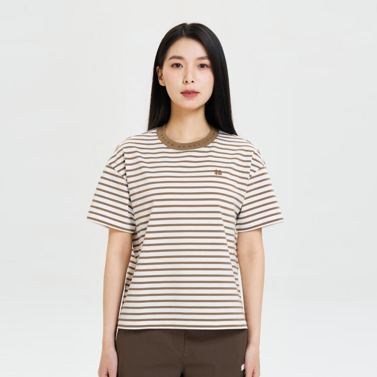 Purchase (W) 可隆运动吸湿条纹休闲短袖T恤 LKRT4MT716