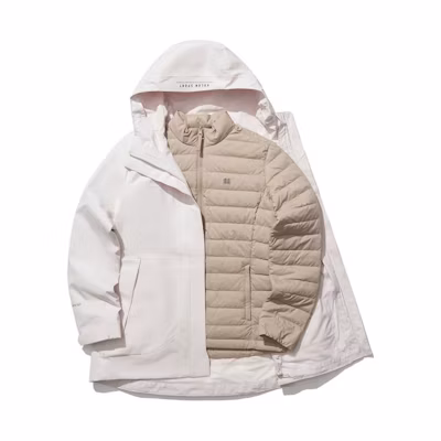 (Women) KOLON SPORT Performance 3-in-1 Solid Color Hooded Jacket LKGJ2WN136