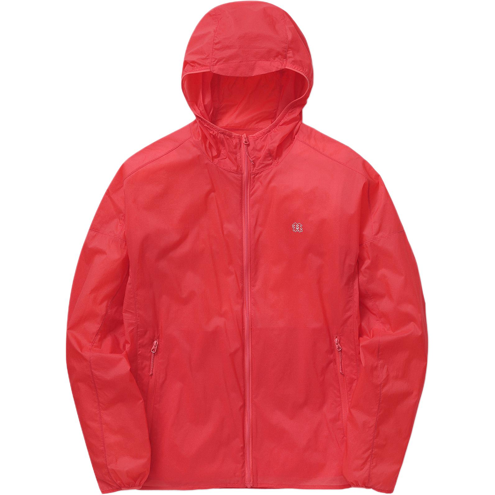 (Women) KOLON SPORT Red Hooded Windbreaker Jacket with Logo Design JKJJM24272REX