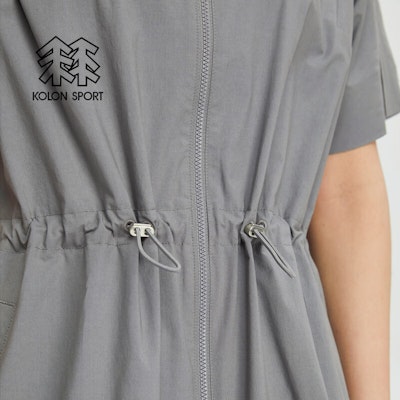 (W) KOLON SPORT SS24 戶外休閒短袖抽繩A字連身裙 LKOP4MT800 Details for (W) KOLON SPORT SS24 戶外休閒短袖抽繩A字連身裙 LKOP4MT800