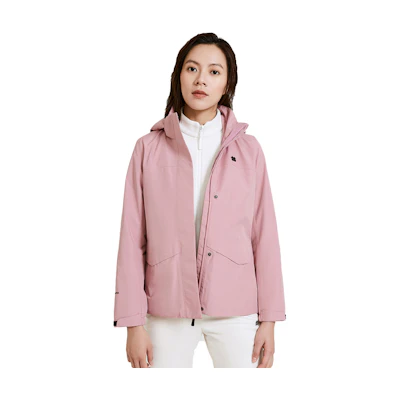 (Women) KOLON SPORT Waterproof Solid Color Hooded Jacket LKGJ2WN134