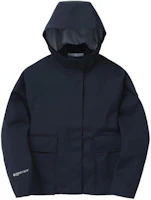 (Women) KOLON SPORT Weather Black Hooded Jacket with Letter Print TVJJS24452DNA (Women) KOLON SPORT Weather Black Hooded Jacket with Letter Print TVJJS24452DNA