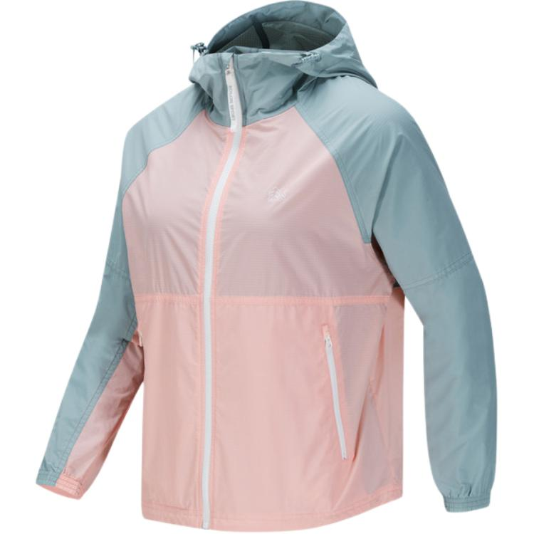 (Women) KOLON SPORT WIND K  Water-Resistant Colorblock Hiking Jacket - Orange LKJK4MNK38