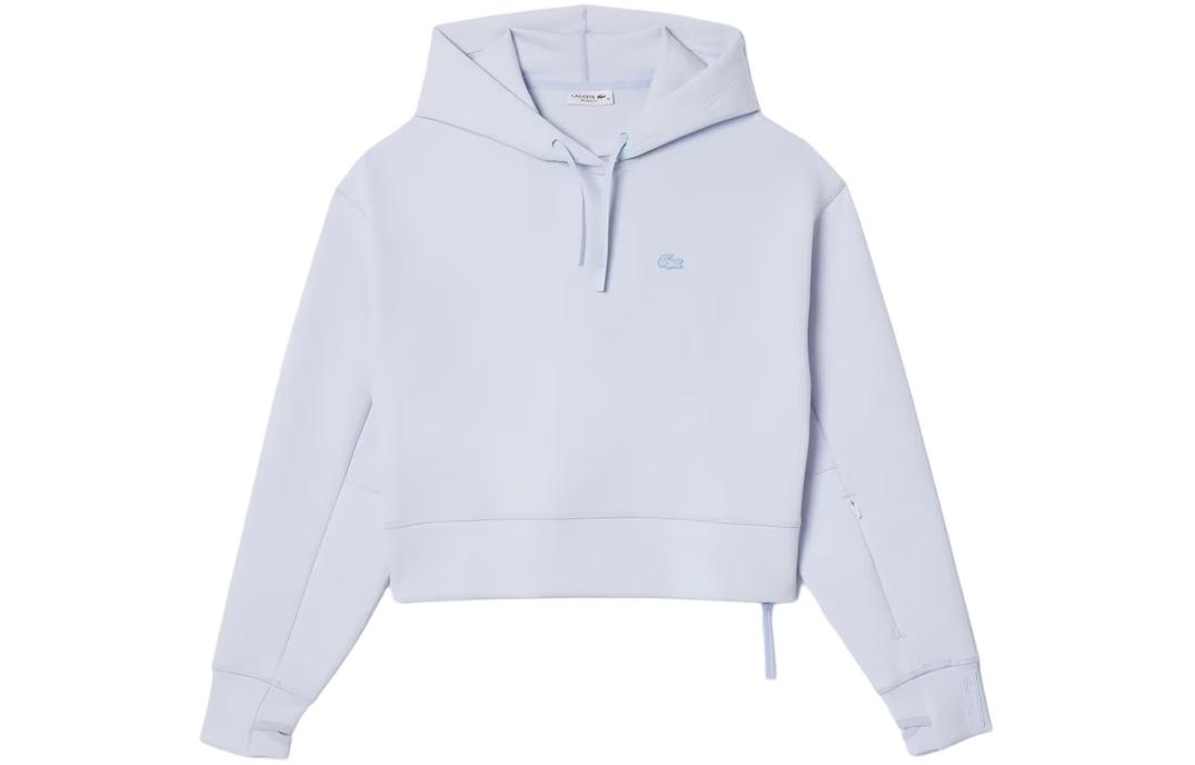 (Women) LACOSTE  Animal Print Hoodie Pullover in Phoenix Blue. SF0281-J2G