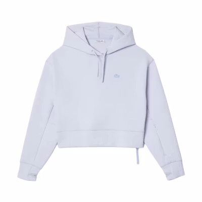 (Women) LACOSTE Animal Print Hoodie Pullover in Phoenix Blue. SF0281-J2G
