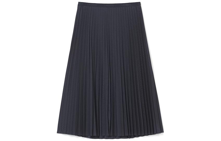 (Women) LACOSTE  Black Pleated Midi Skirt - Versatile & Comfortable Fit JF8050-131093-HDE