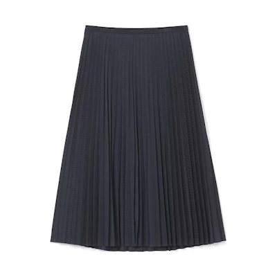 (Women) LACOSTE Black Pleated Midi Skirt - Versatile & Comfortable Fit JF8050-131093-HDE