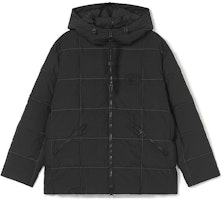 (Women) LACOSTE Black Quilted Hooded Jacket - Minimalist Warm Casual Style BF4449-031 (Women) LACOSTE Black Quilted Hooded Jacket - Minimalist Warm Casual Style BF4449-031