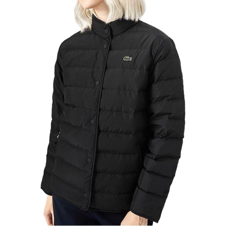 Lookbook (W) LACOSTE Jaket Hitam Pendek Kerah Berdiri Down BF5482-031