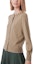 Lookbook (Women) LACOSTE Camel Crewneck Knit Cardigan with Crocodile Embroidery. AF1020-131085-CB8