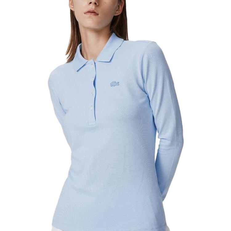Shop (W) LACOSTE 經典長袖Polo衫 藍色款 PF5464-138134