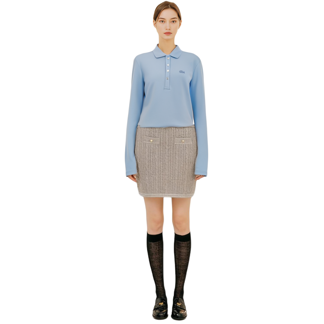 Details for (W) LACOSTE 經典長袖Polo衫 藍色款 PF5464-138134
