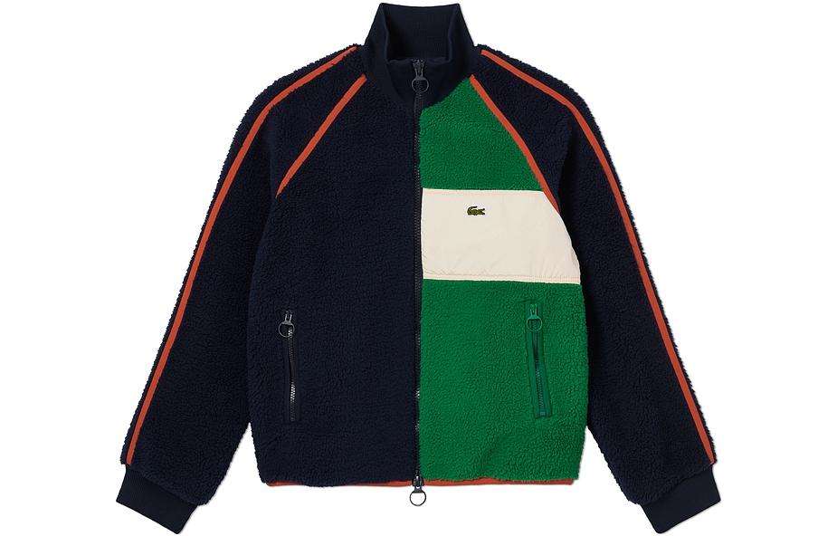 (Women) LACOSTE  Colorblock Zip-Up Track Jacket Navy/White-Green BF5832-PQI