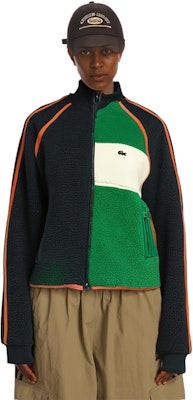 (W) LACOSTE 拼色拉鍊運動外套 海軍藍/白色-綠色 BF5832-PQI Purchase (W) LACOSTE 拼色拉鍊運動外套 海軍藍/白色-綠色 BF5832-PQI