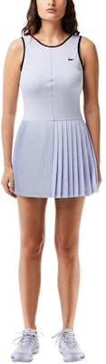 (Women) LACOSTE Contrast Print Sleeveless Pleated Tennis Dress Set. EF7451 Order (Women) LACOSTE Contrast Print Sleeveless Pleated Tennis Dress Set. EF7451