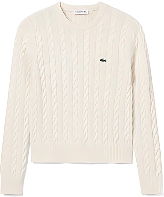 (W) LACOSTE Crewneck Pullover Sweater - Warna Polos Beige AF0633-10 Buy (W) LACOSTE Crewneck Pullover Sweater - Warna Polos Beige AF0633-10