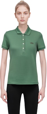 (Women) LACOSTE Embroidered Logo Green Short Sleeve Polo Shirt. PF5462-KX5 Sizing (Women) LACOSTE Embroidered Logo Green Short Sleeve Polo Shirt. PF5462-KX5
