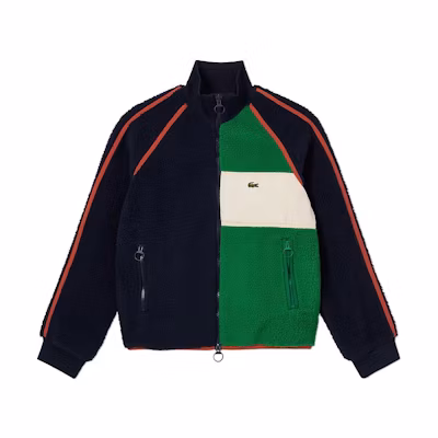 (Women) Lacoste Fashion Zipper Jacket with Stylish Colorblock Design. BF5832