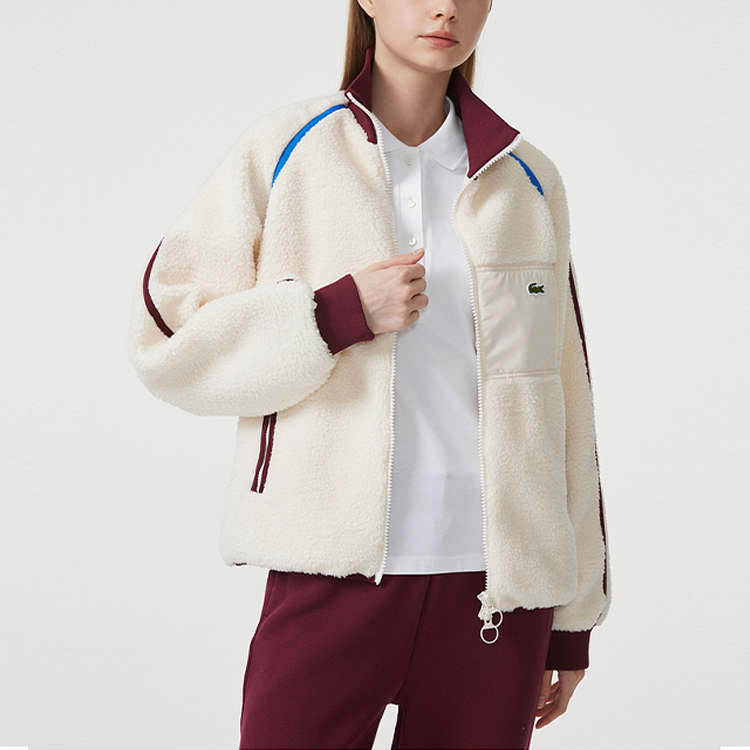 (Women) Lacoste  Fashion Zipper Jacket with Stylish Colorblock Design. BF5832 圖 4