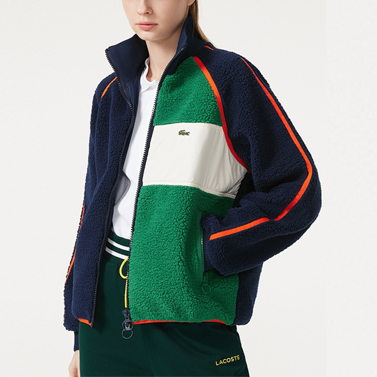 (Women) Lacoste  Fashion Zipper Jacket with Stylish Colorblock Design. BF5832 圖 9