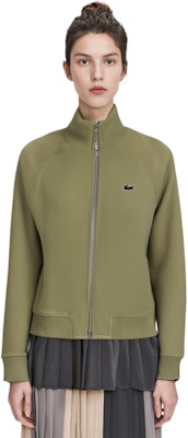 (W) LACOSTE FW23 休闲卡其色拉链卫衣夹克. SF2961-98 Details for (W) LACOSTE FW23 休闲卡其色拉链卫衣夹克. SF2961-98