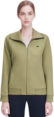 (W) LACOSTE FW23 休闲卡其色拉链卫衣夹克. SF2961-98 Sizing (W) LACOSTE FW23 休闲卡其色拉链卫衣夹克. SF2961-98