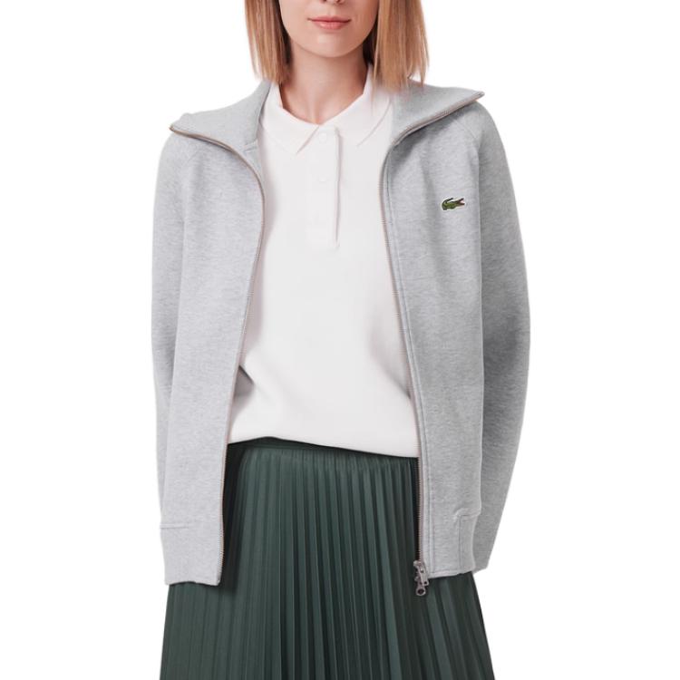 Shop (W) LACOSTE 2023秋冬款休闲拉链卫衣夹克 - 灰色 SF2961-1-CCA