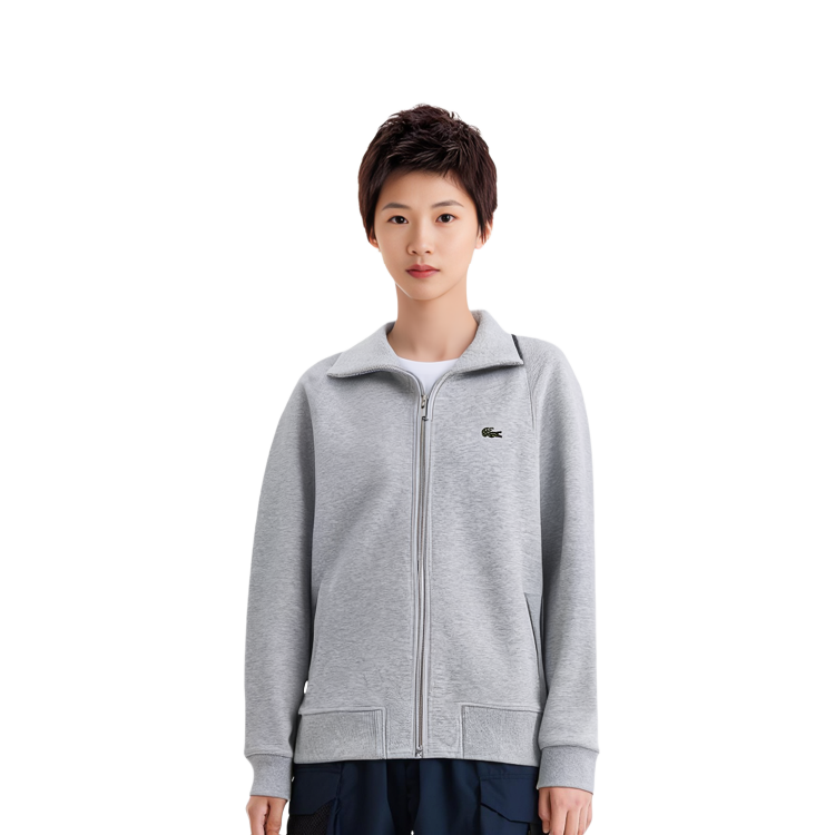 Details for (W) LACOSTE 2023秋冬款休闲拉链卫衣夹克 - 灰色 SF2961-1-CCA