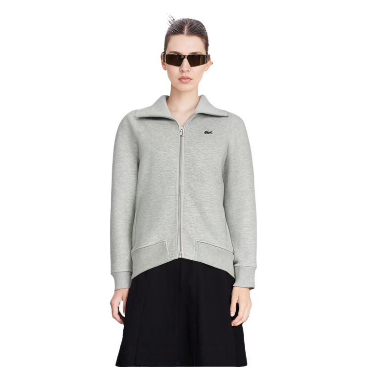 Sizing (W) LACOSTE 2023秋冬款休闲拉链卫衣夹克 - 灰色 SF2961-1-CCA
