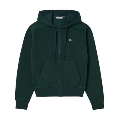 (Women) LACOSTE Green Hooded Oversized Long Sleeve Jacket SF2669-YZP