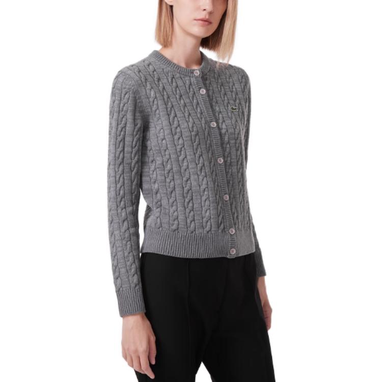 (Women) LACOSTE  Grey Fashion Crew Neck Long Sleeve Knit Top. AF0904-LIJ 圖 5